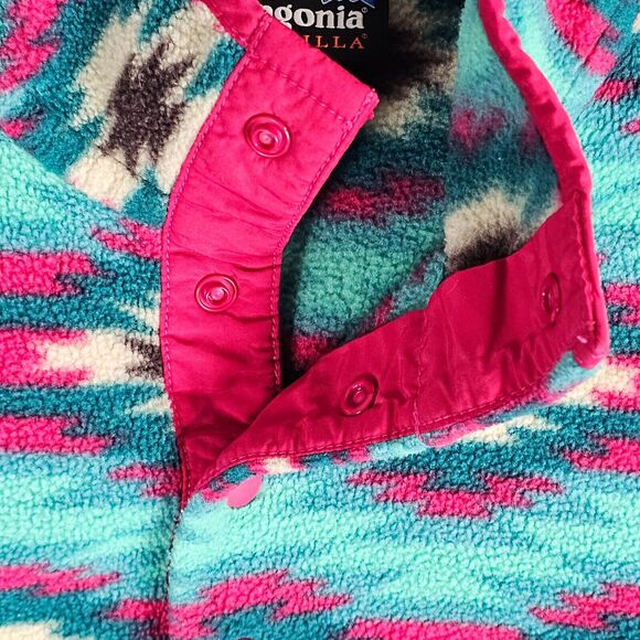 Patagonia Snap-T Southwestern Aztec Pattern Women's M Fleece Zip Jacket 25455 - Picture 6 of 10